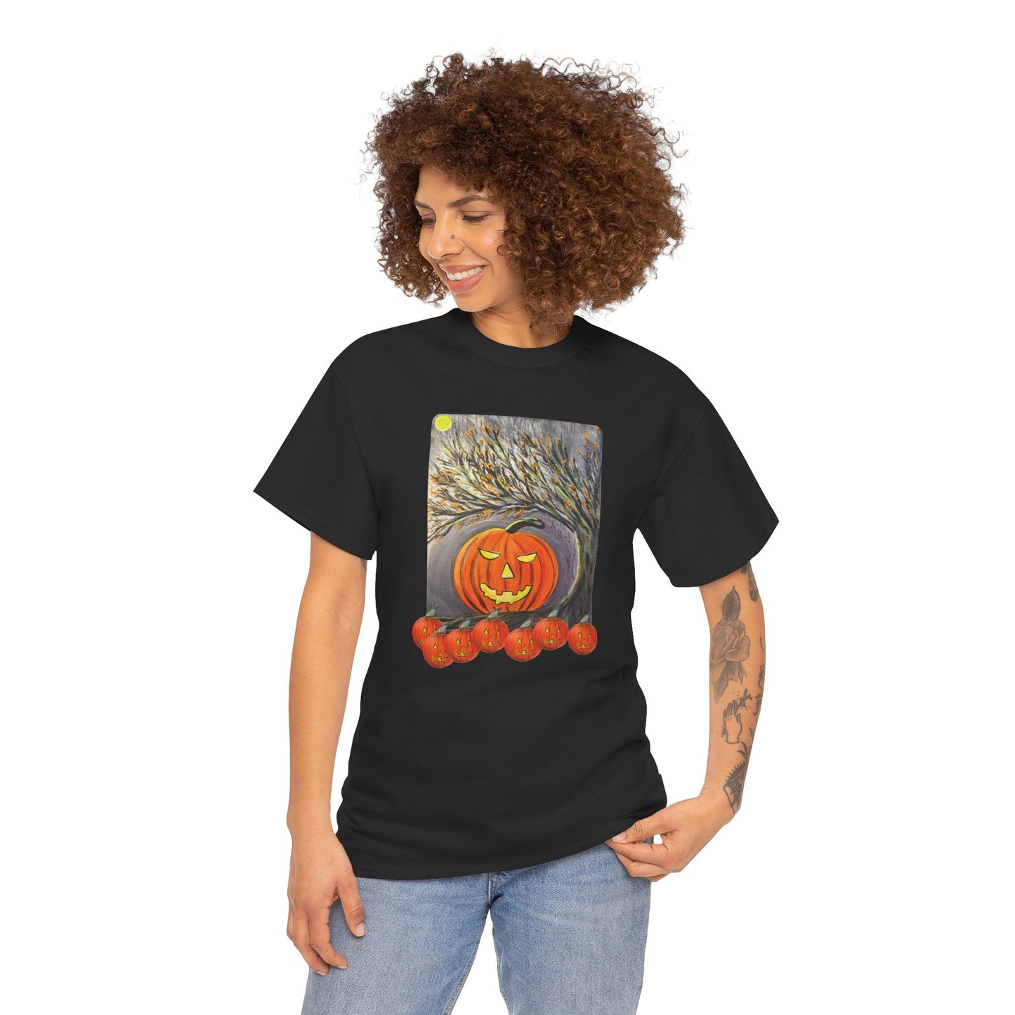 Jack-o'-Lantern Pumpkin T-Shirt | Halloween Pumpkin Patch Tee