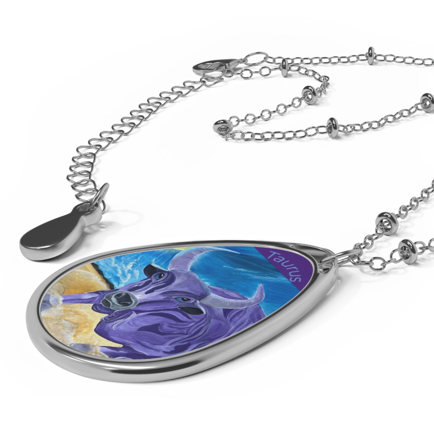 Oval Necklace, Taurus Astrological Pendant, Nature Lover Gift, Everyday Elegance, Minimalist Design, Chic Treasure