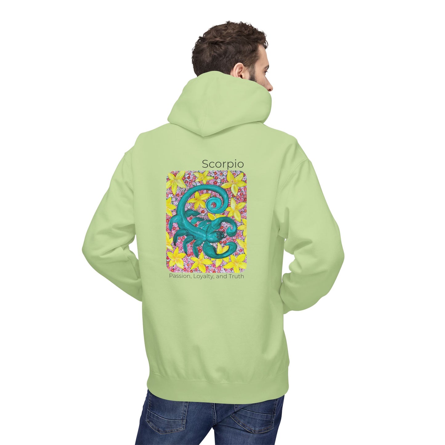 Scorpio Fleece Hoodie, Zodiac Sweatshirt, Astrology Pullover, Star Sign Gift, Horoscope Clothing