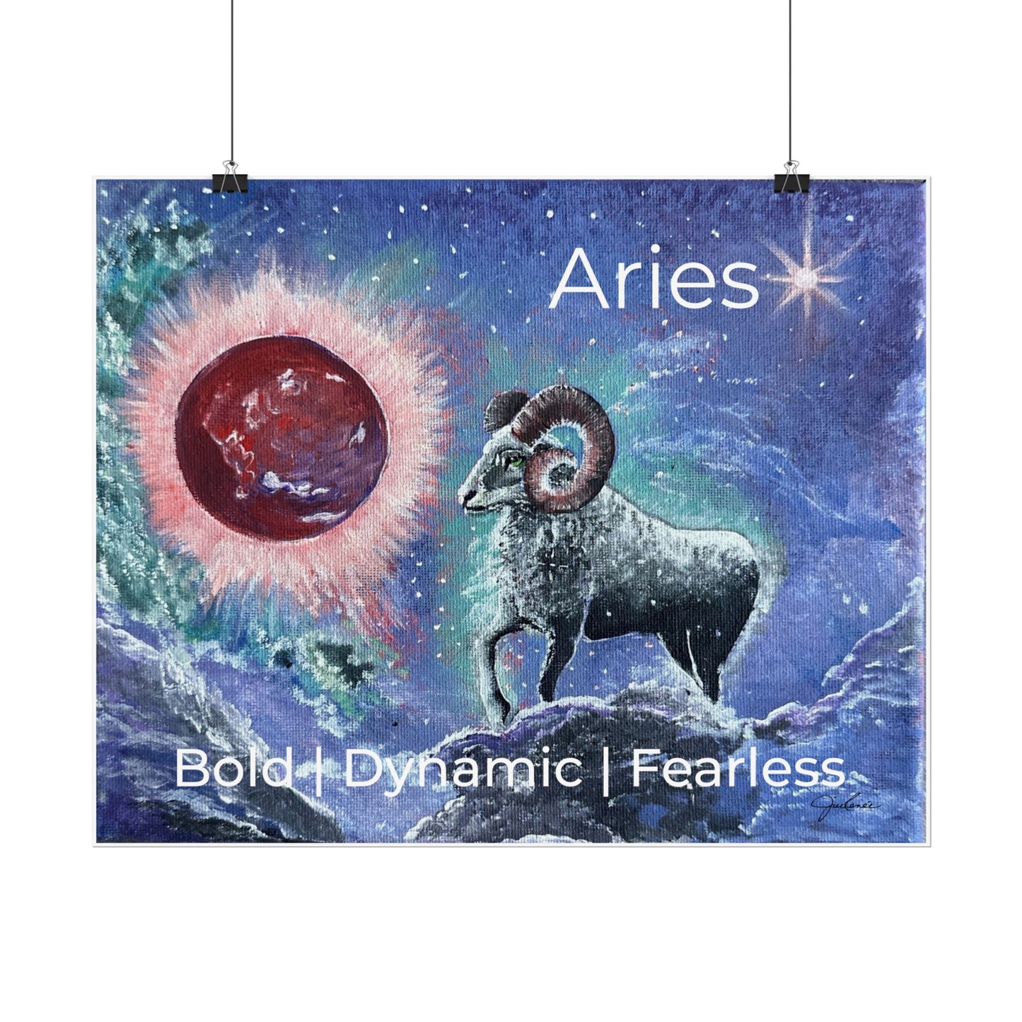 Aries Ram Zodiac Poster | Rolled Poster, Constellation Art