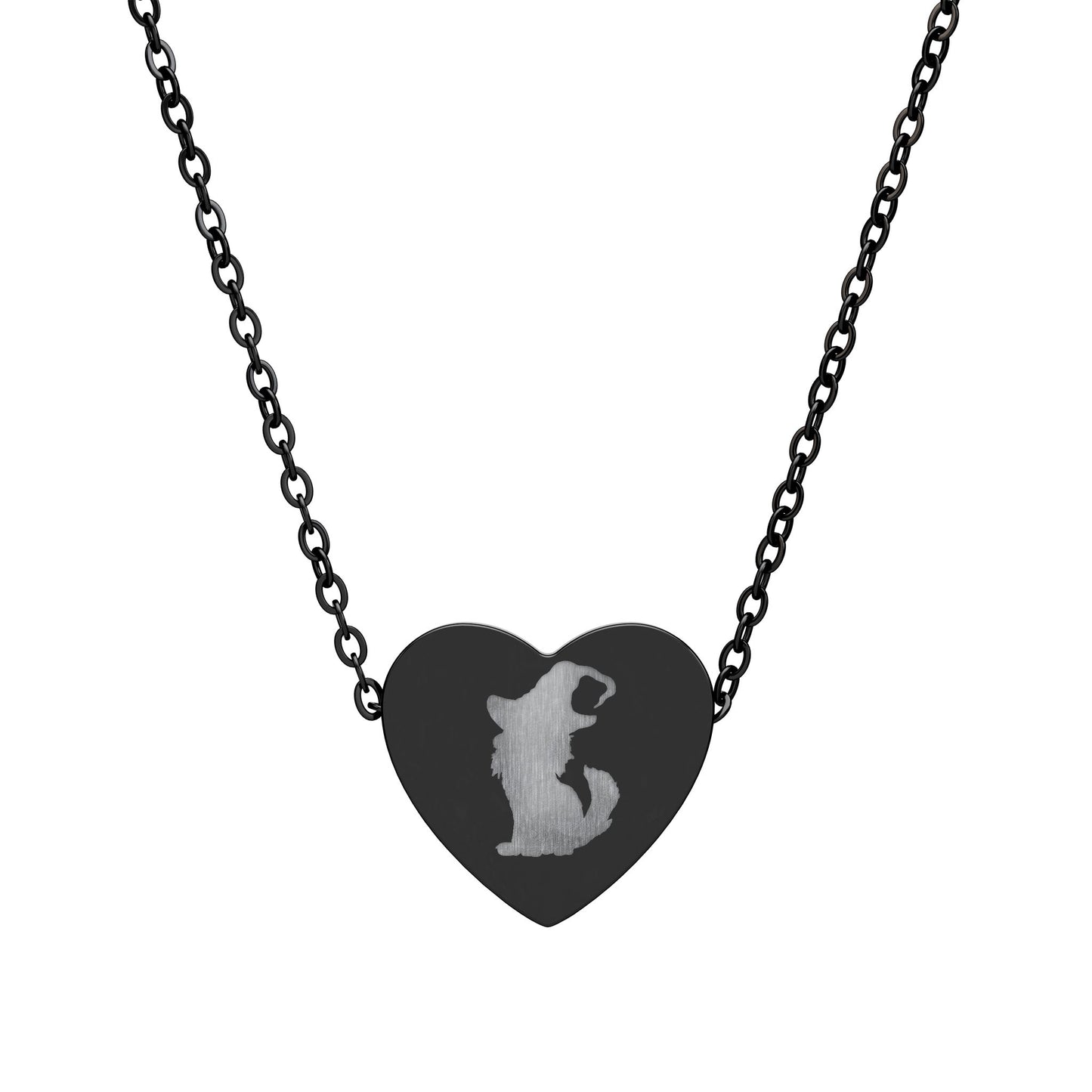 Necklace, Witchy Kitten Engraved, Halloween Lover Jewelry, Cute Kitten Gift, Friendship Necklace, Romantic Gift for Her