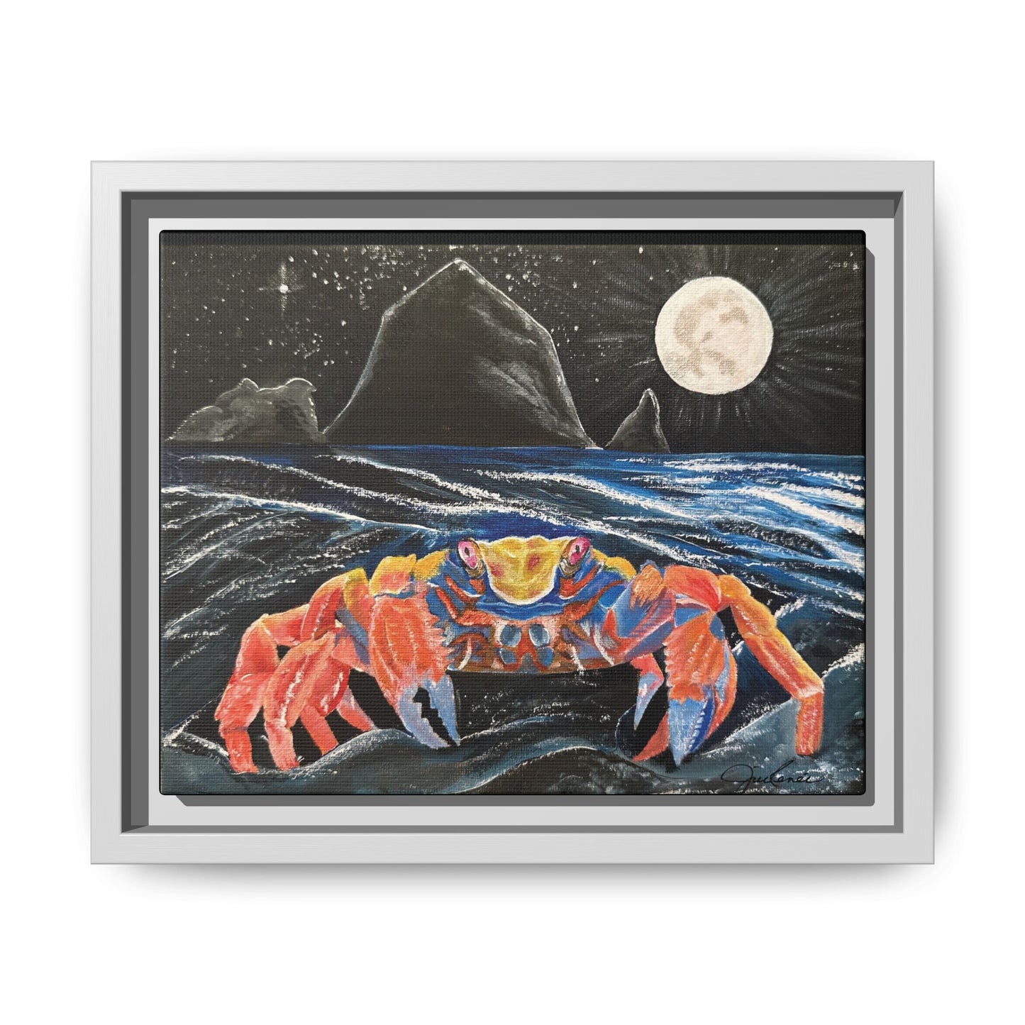 For the Love of Cancer - Zodiac inspired Framed Canvas Print