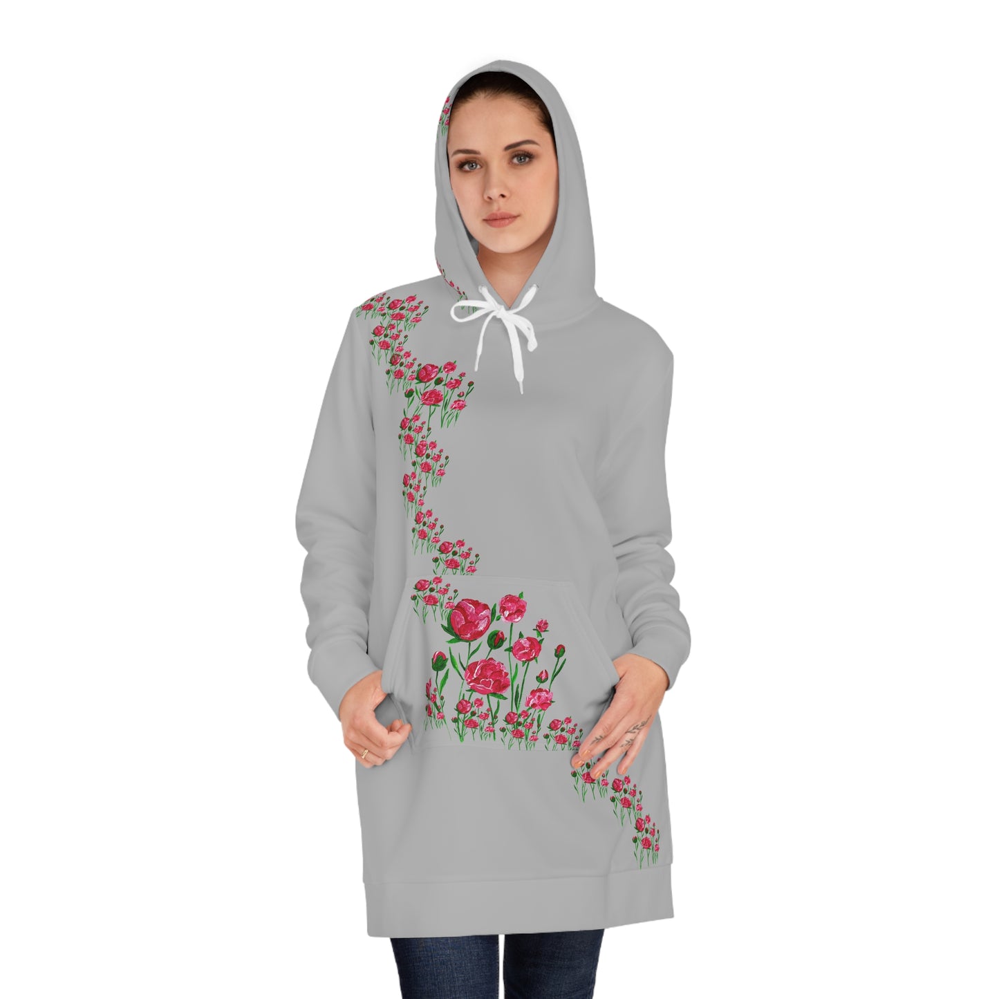 Floral Peony Sweatshirt Dress