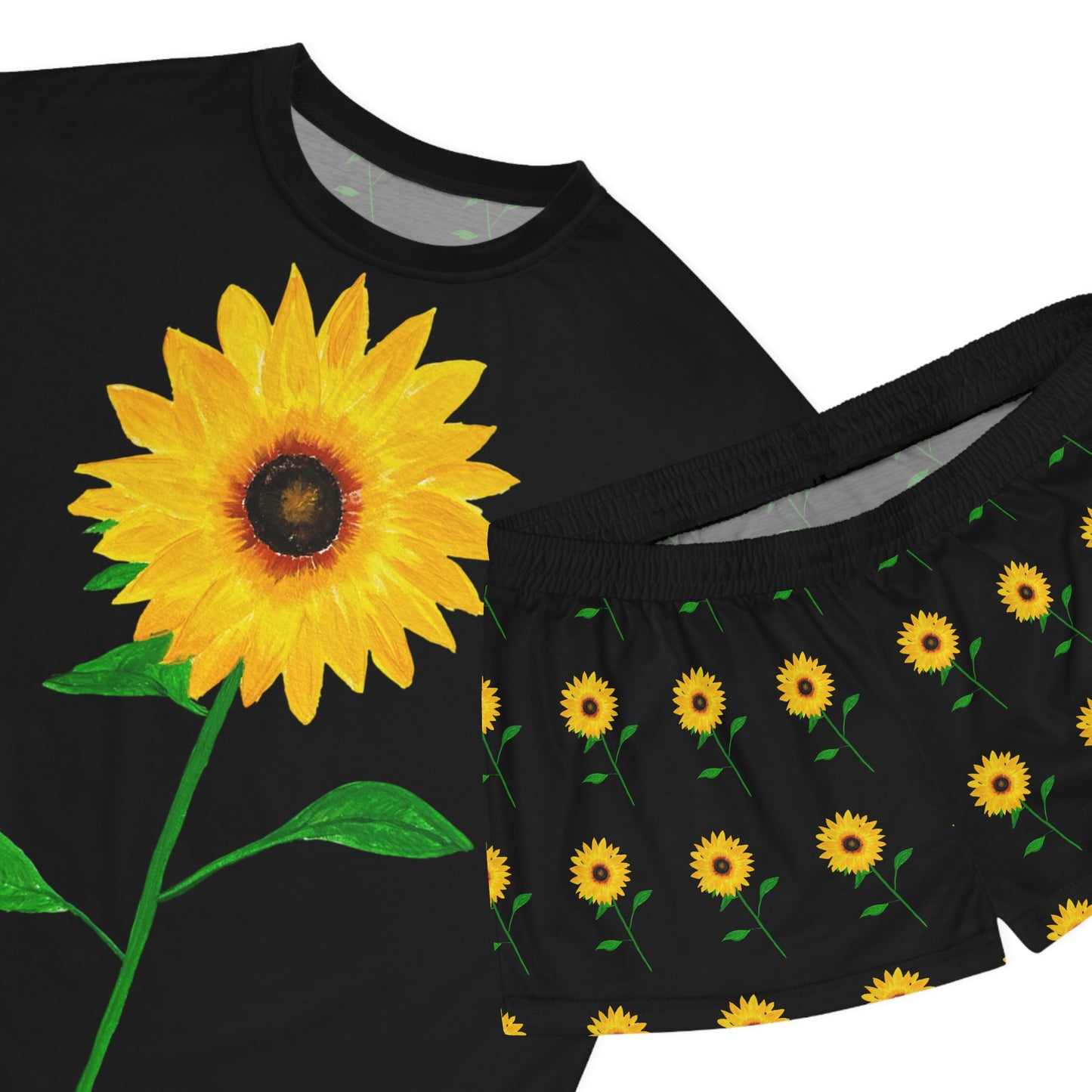 Sunflower Pajama Set | Women's Short Pajama Set