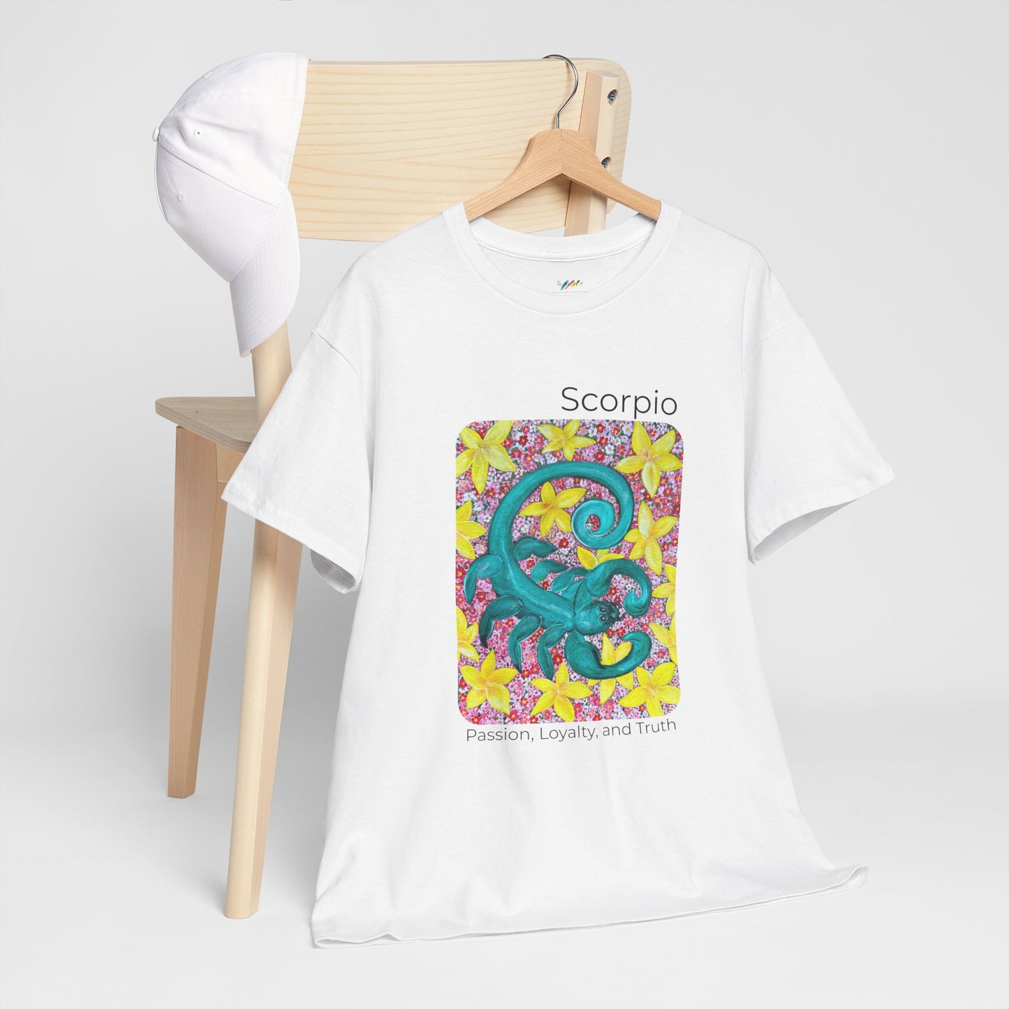 Scorpio Zodiac T-Shirt, Passion, Loyalty, and Truth, Horoscope Shirt, Colorful Tee, Unisex Heavy Cotton, Gift for Astrology Lovers, Birthday