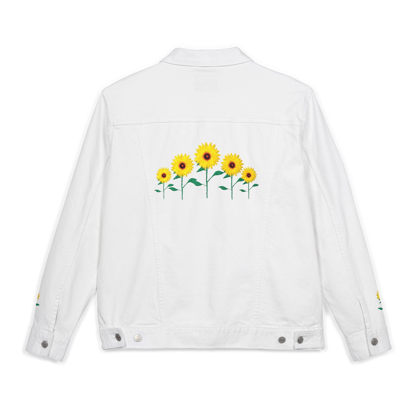 Sunflowers Embroidered Denim Jacket