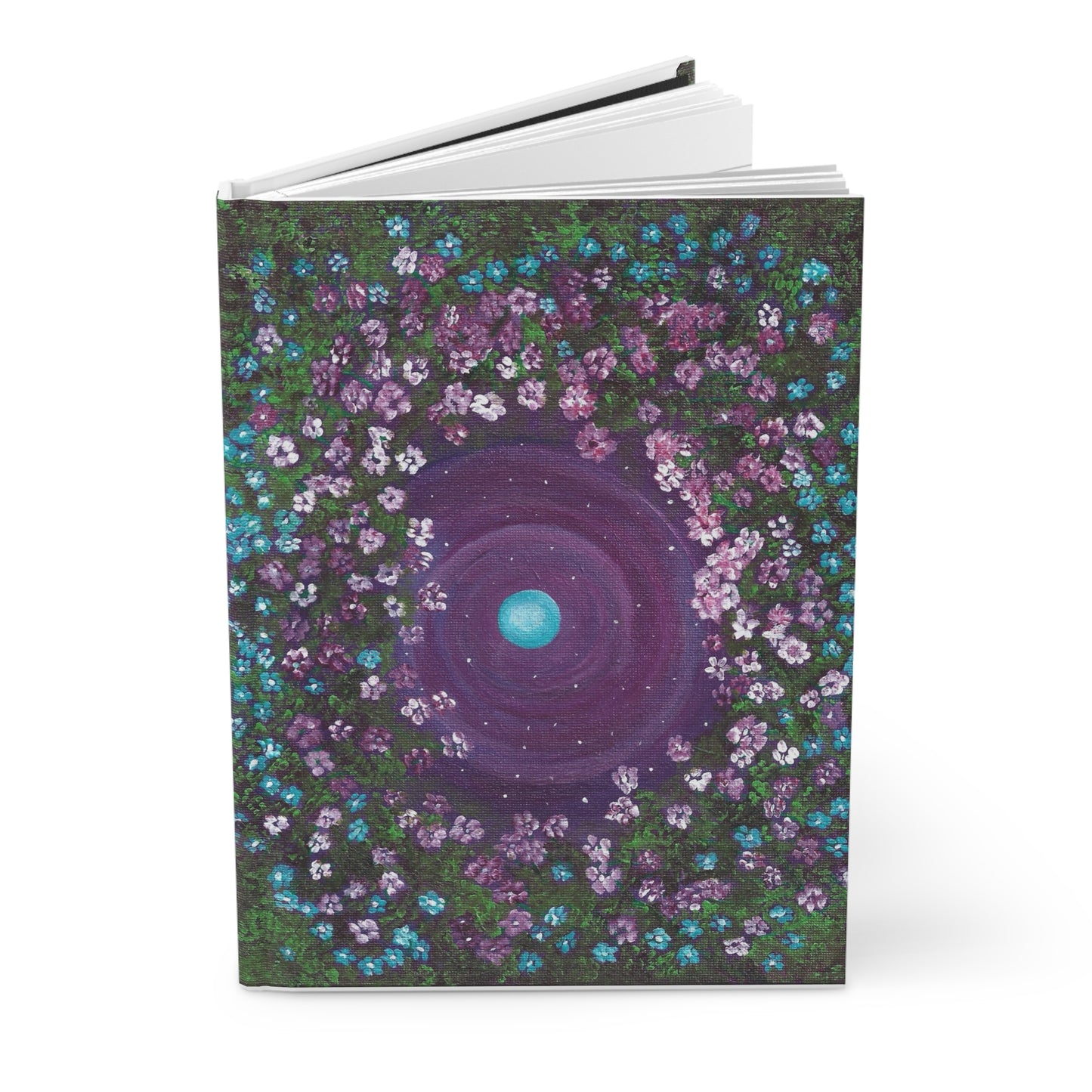 One World Garden Earth Journal Hardcover Notebook | Cosmic Botanical Illustration