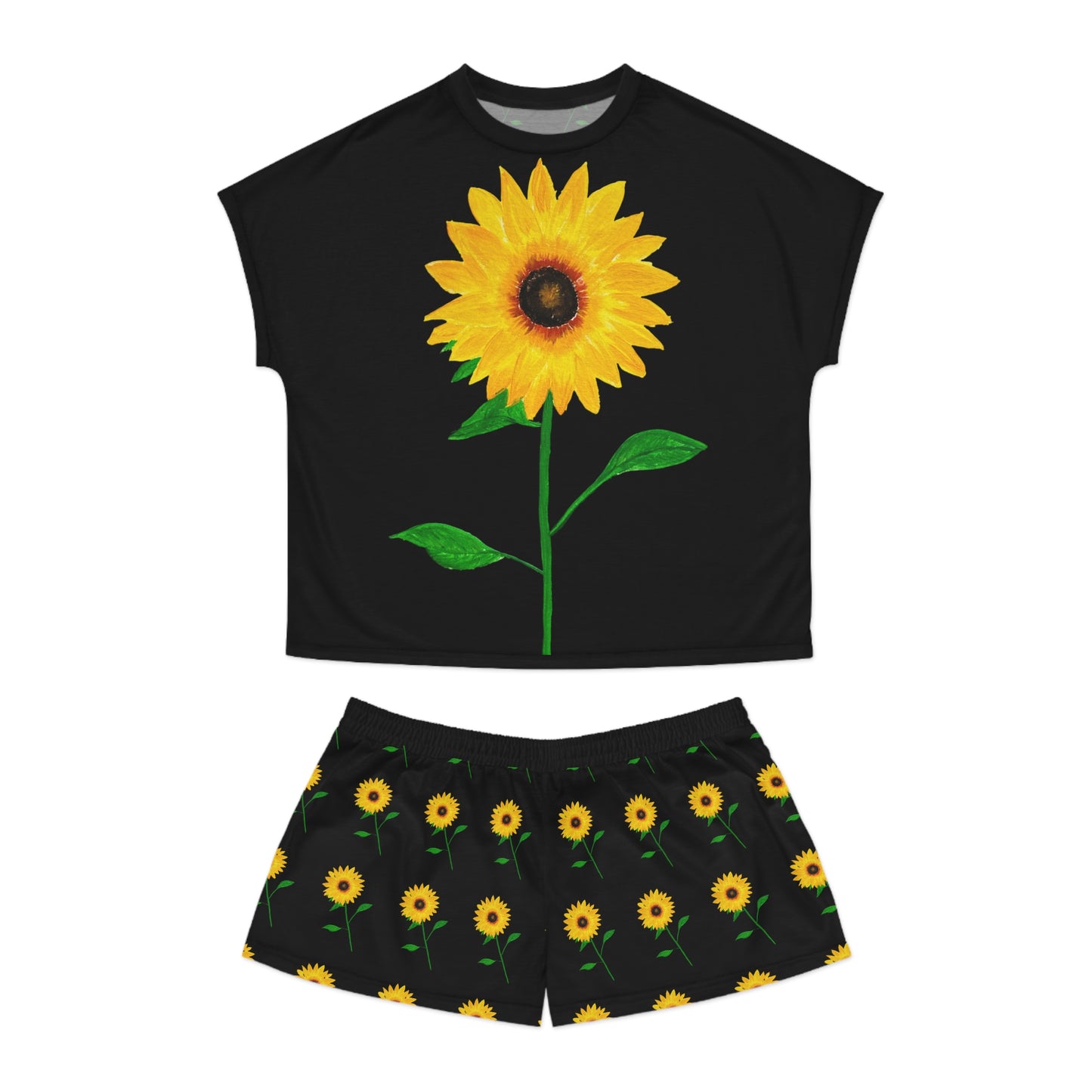 Sunflower Pajama Set | Women's Short Pajama Set