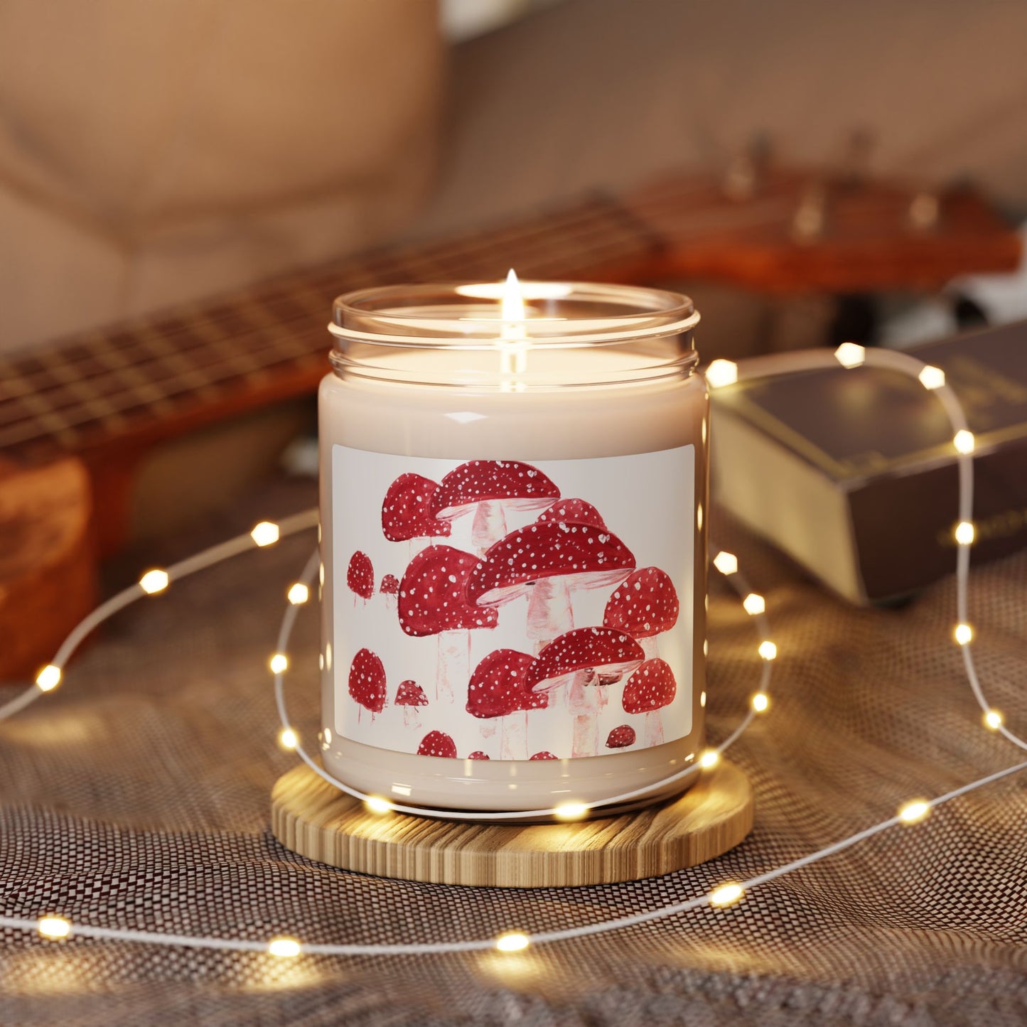 Red Speckled toadstool Mushrooms Soy Candle | 9oz