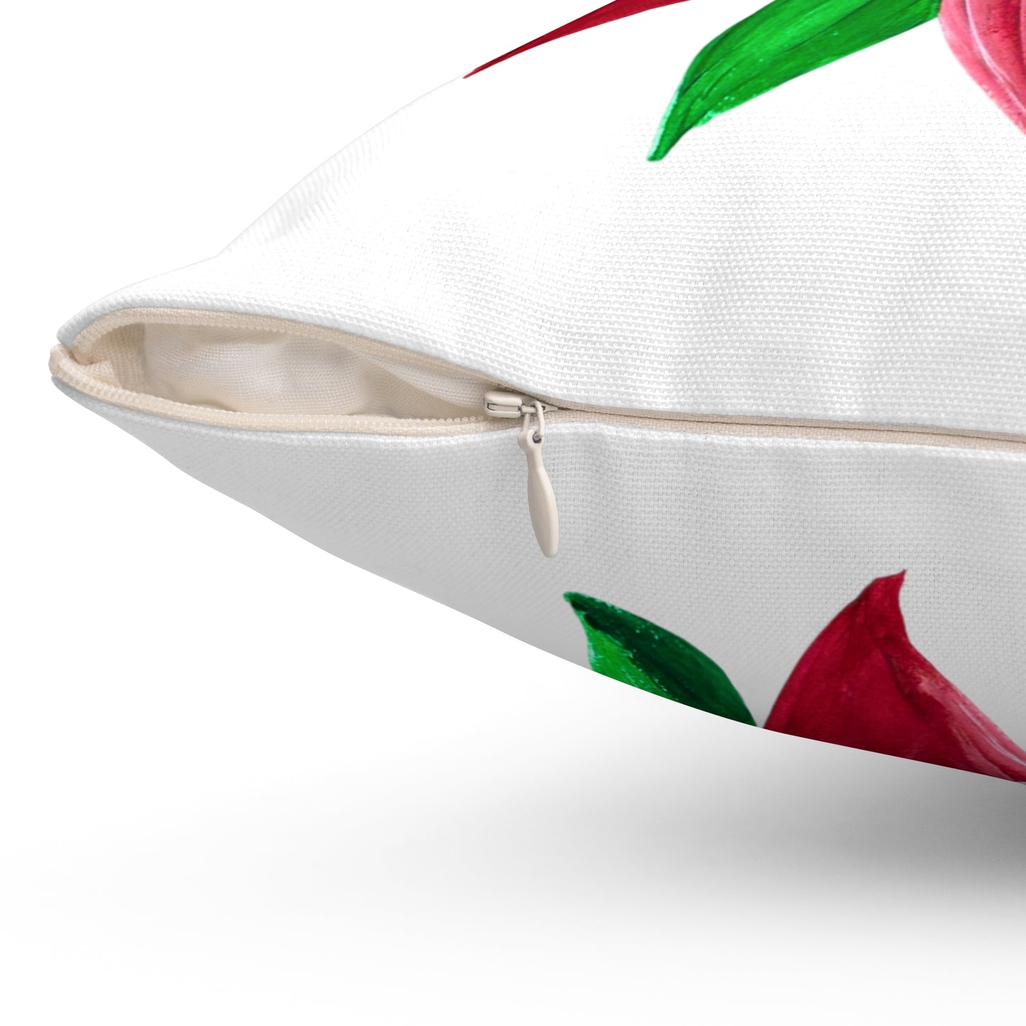 Festive Floral Throw Pillow for Home Decor, Christmas Cushion, Holiday Accent Pillow, Gift for Her, Cozy Living Room Decor