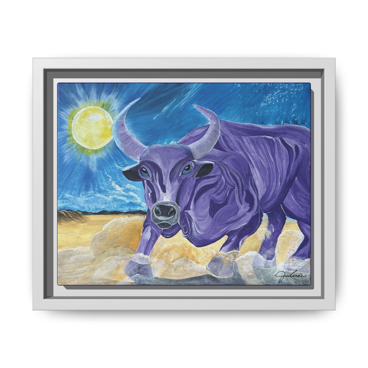'Cecil's Taurus' Framed Canvas Print