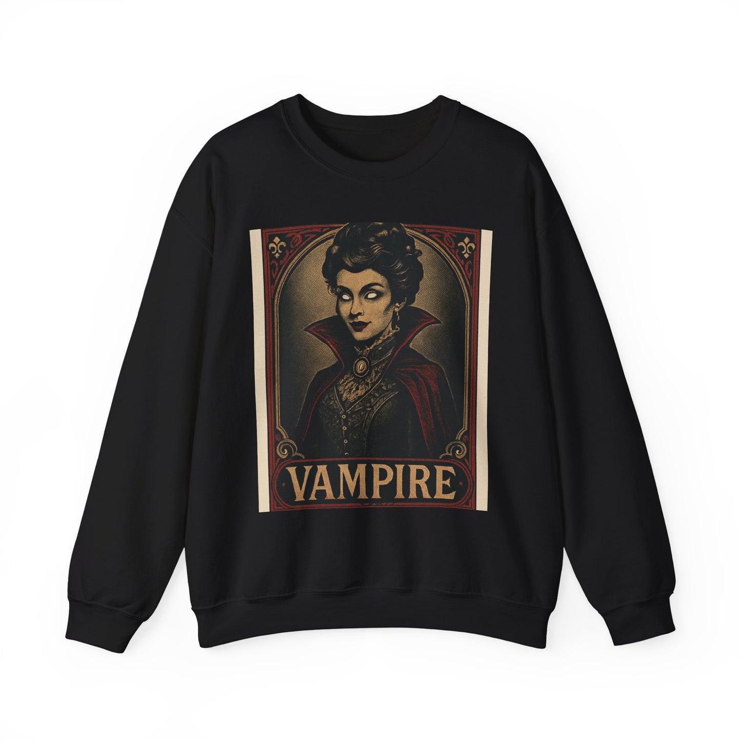 Vintage Style Spooky Vampire Crewneck Sweatshirt