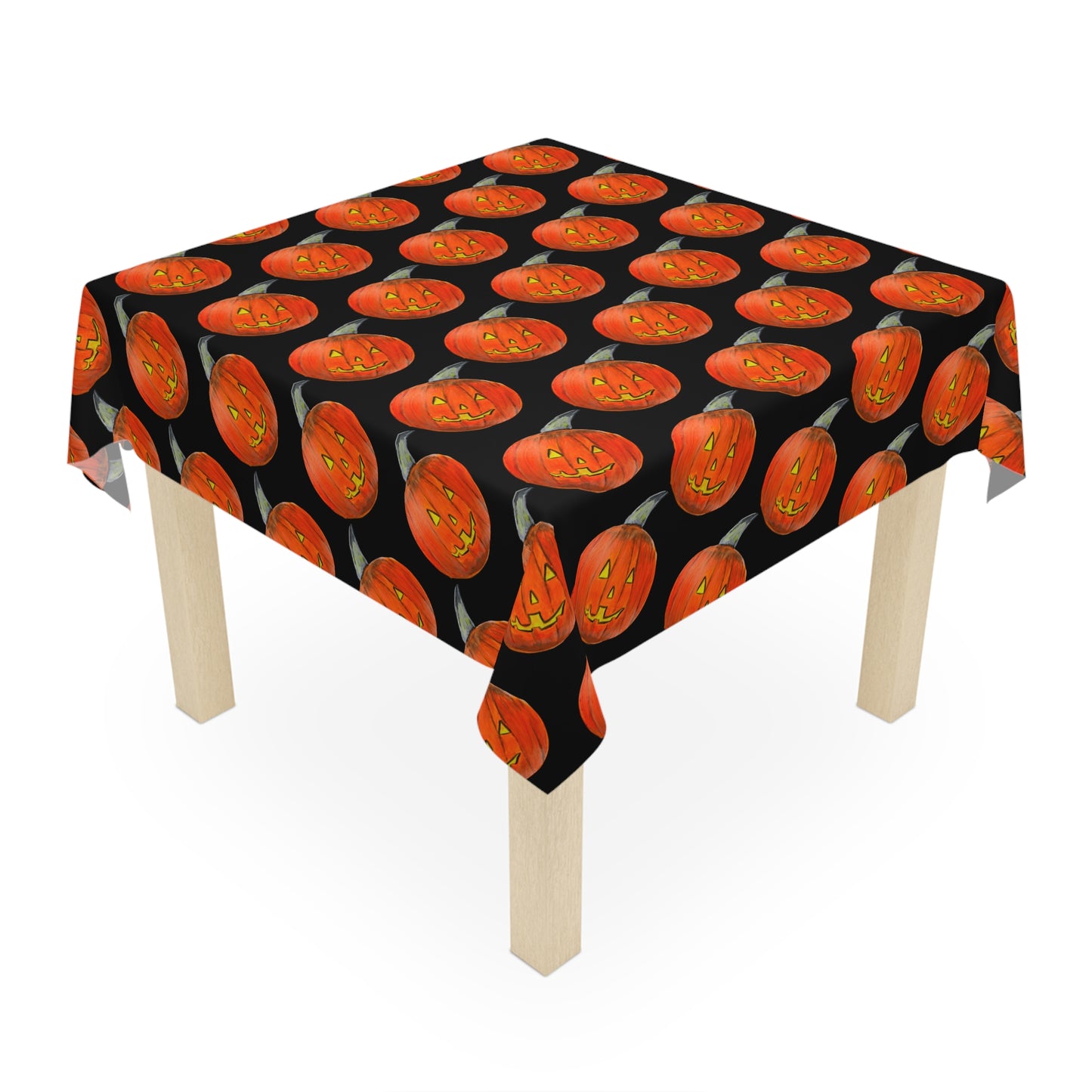Jack-o'-Lantern Pattern Tablecloth | Halloween Pumpkin Tablecloth