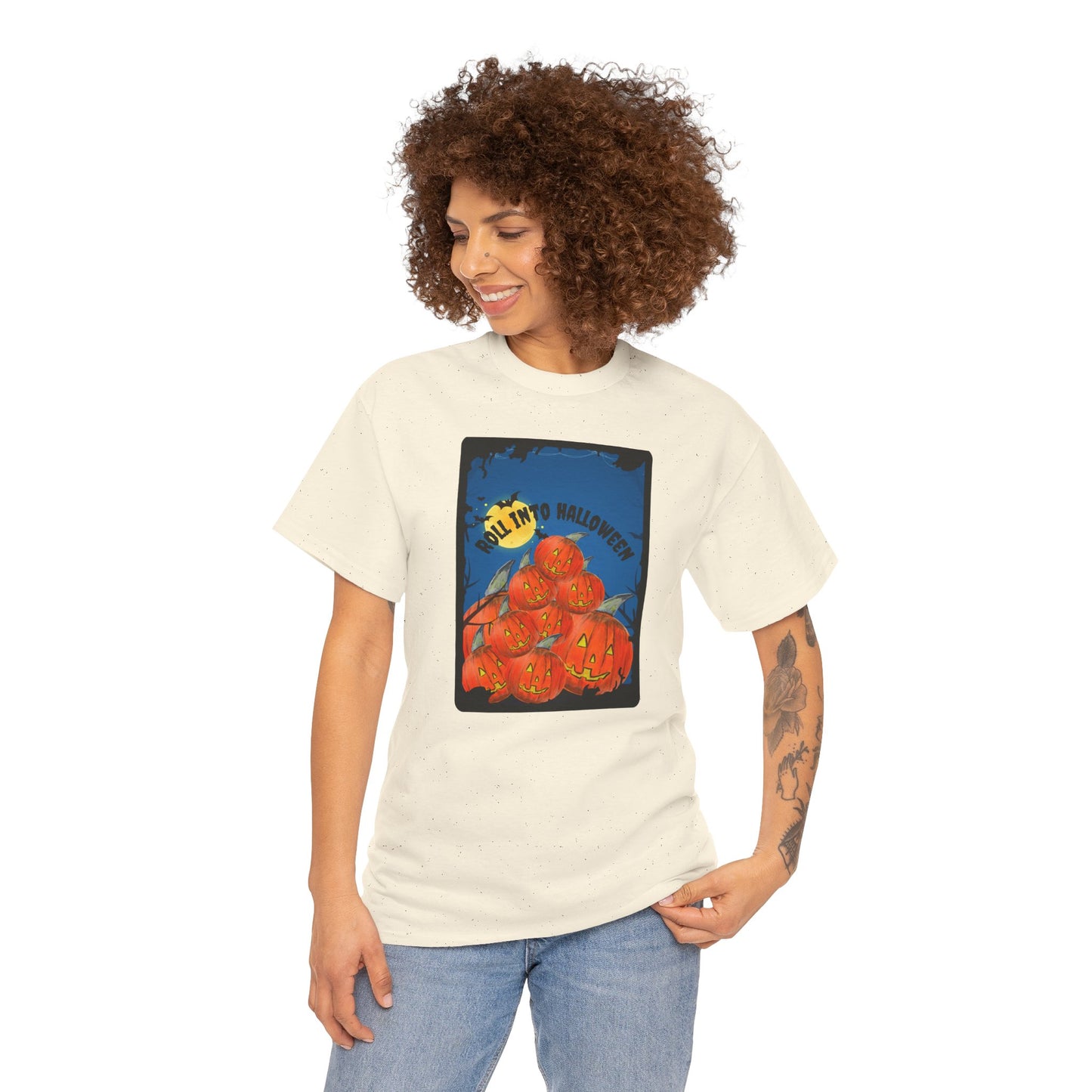 Pumpkin Pile T-Shirt | Halloween Jack-o'-Lantern Illustration