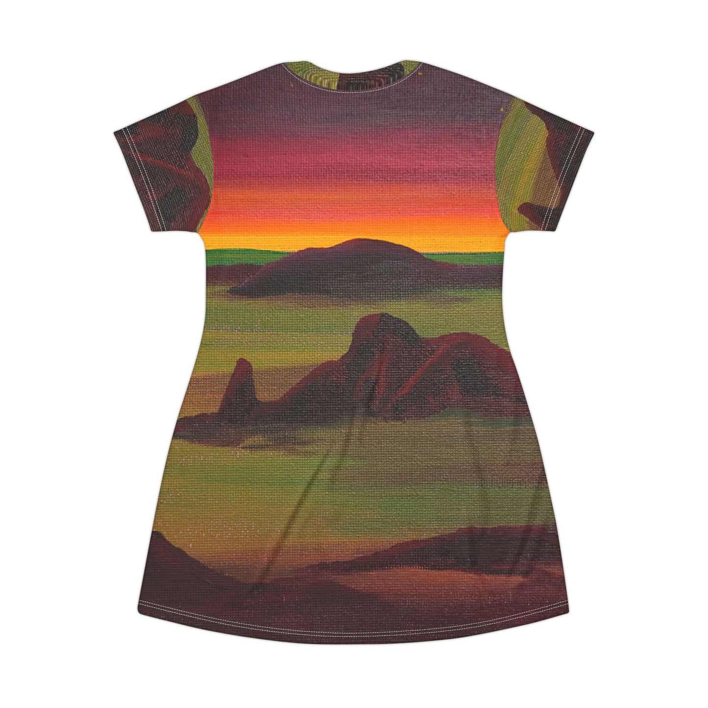 Desert Sunrise T-Shirt Dress | Sunrise Desert Print, Original Art by Jill Renee