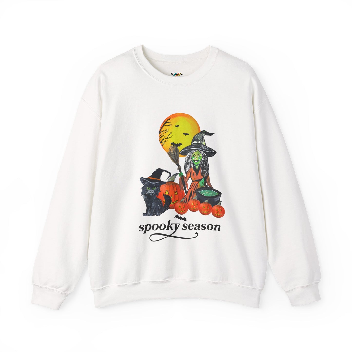 Spooky Season Witch Cats Sweatshirt | Halloween Pumpkin Moon