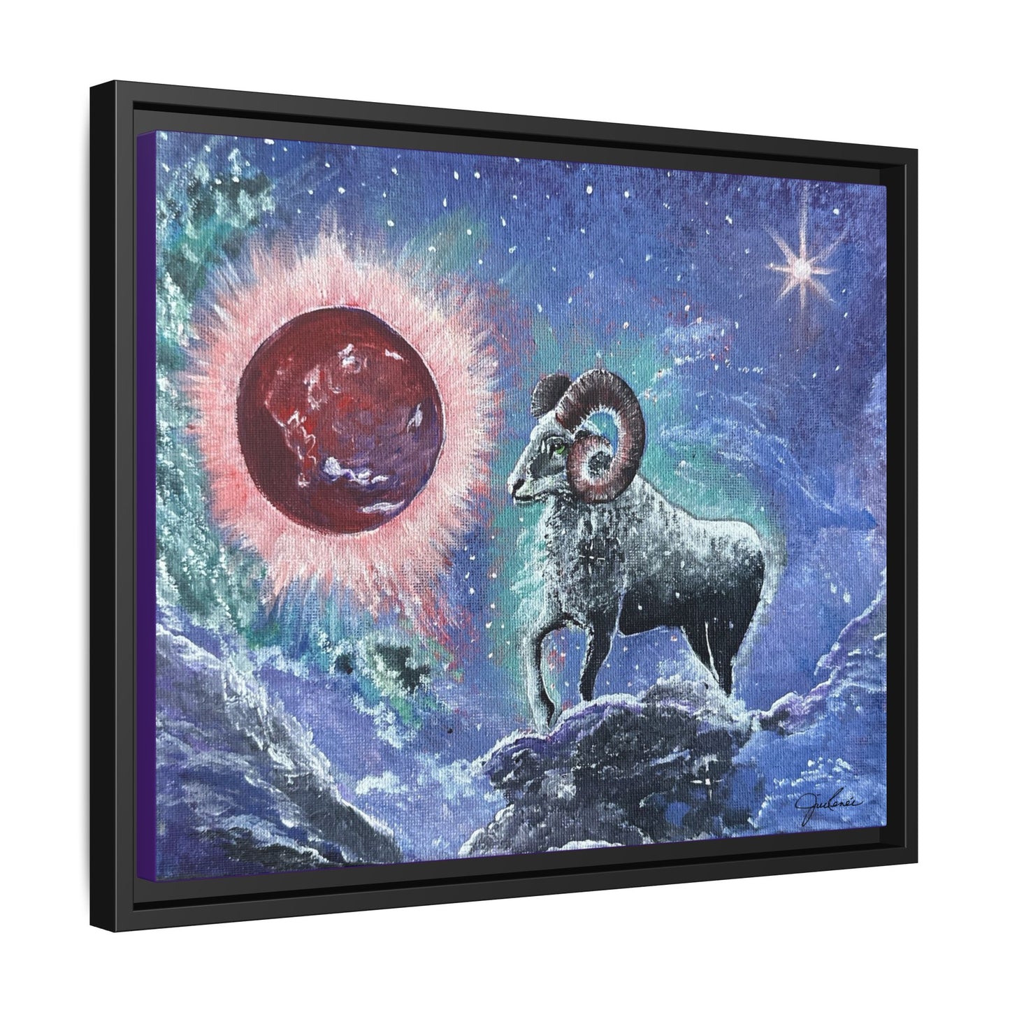 'Aries Ascending' Framed Canvas Print